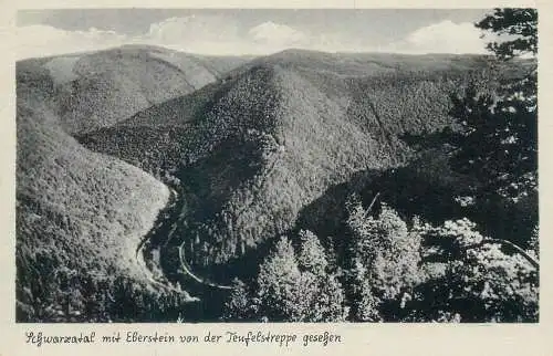 Postcard Germany Schwarzatal mit Eberstein