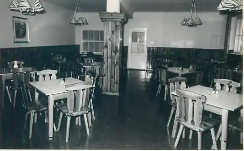 Postcard restaurant room place to identify