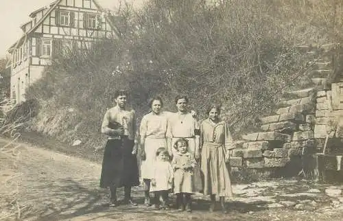 Social History vintage family group real photography