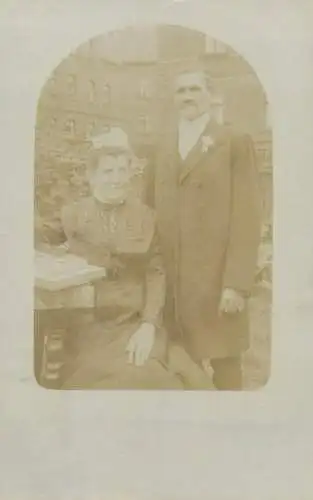 Social History vintage anonymous people place to identify real photo typical costumes