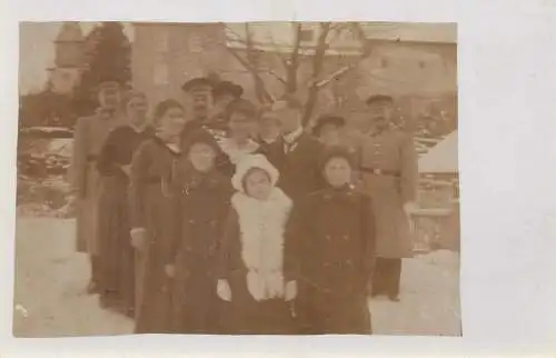 Social History 1916 vintage real photo Christmas carollers
