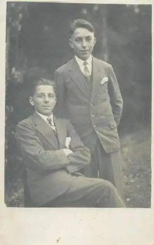Social History 1931 Vintage photo anonymous people young gentleman elegant costumes