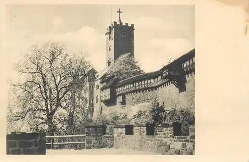 Postcard Germany Die Oartburg 1955