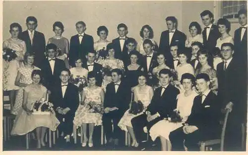 Postcard Germany group photo elegance ceremony