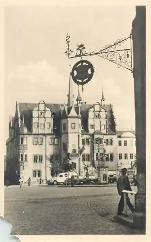 Postcard Germany Saalfeld Saale rathaus