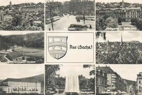 Postcard Germany Aue Sachs multi view