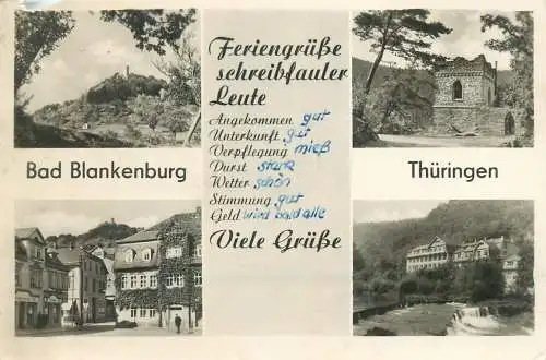 Postcard Germany Bad Blankenburg Thuringen