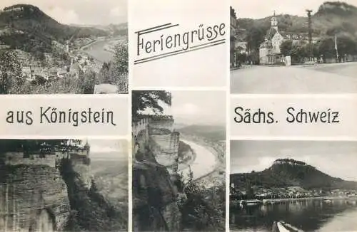 Postcard Germany Feriengrusse aus Konigstein Sachs. Schweiz