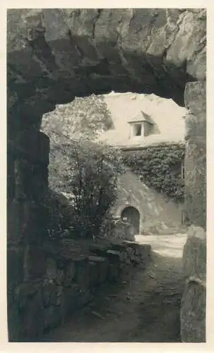 Postcard Germany Thur Wald Bad Blankenburg Burgruine Greifenstein Eingang Burghof