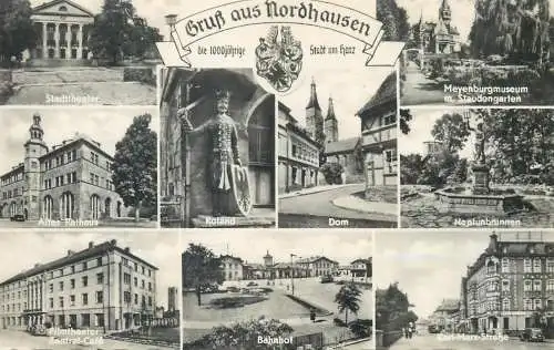 Postcard Germany Grub aus Nordhausen