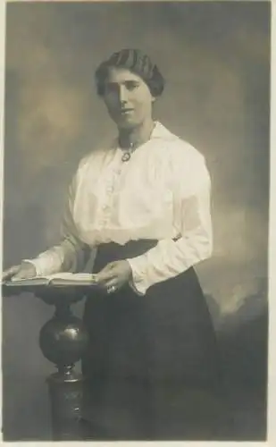 Vintage studio photography atelier photographers woman anonymous person portrait picture
