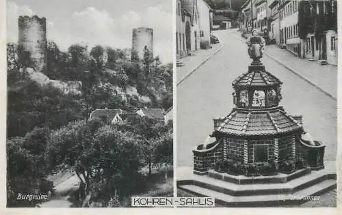 Postcard Germany Kohren-Sahlis Burgruine