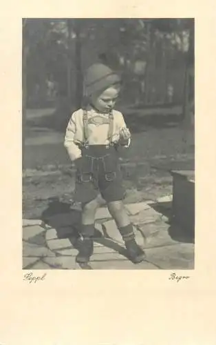 Vintage studio photography atelier photographers anonymous person children types young boy typical costume photo