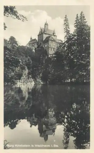 Postcard Germany Burg Kriebstein Waldhein castle