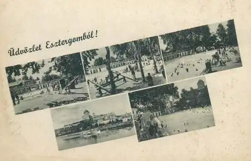 Postcard Hungary Udvozlet Esztergombol