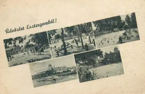 Postcard Hungary udvozlet Esztergombol