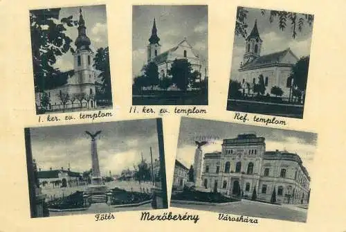 Postcard Hungary Mexobereny multi view