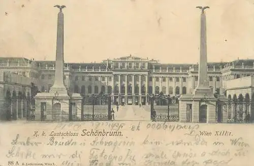 Austria Wien K. k. Lustschloss Schonbrunn Stationery Postcard