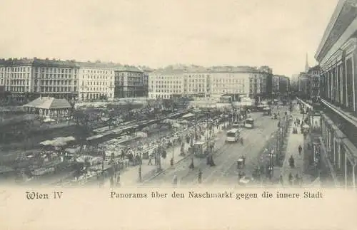 Austria Wien Naschmarkt und die innere Stadt Panorama