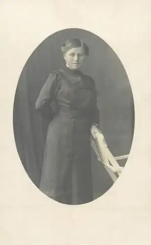 Vintage studio photography atelier photographers anonymous person portrait woman picture