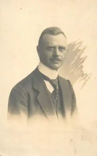 Vintage studio photography atelier photographers elegant man fancy moustache anonymous person real photo portrait