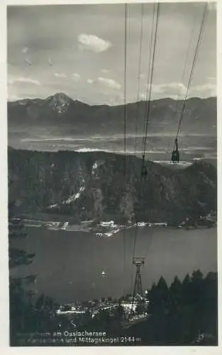 Austria Ossiachersee und Mittagskogel cable car aerial aspect