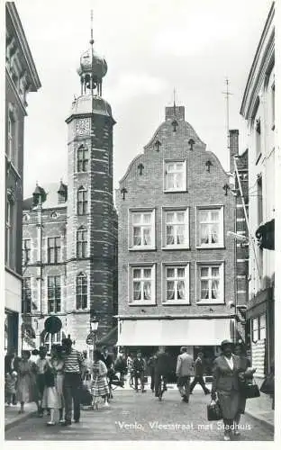 Netherlands Venlo Vleesstraat met Stadhuis