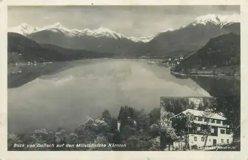 Austria Landhaus Neubauer Blick von Dellach auf den Millstattersee Karnten general view