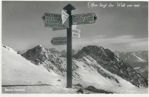 Switzerland Davos Parsenn mountain winter scenery