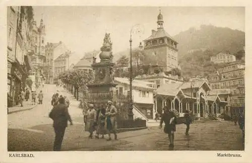 Czech Republic Karlovy Vary Marktbrunnen