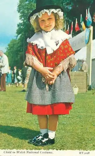 Postcard Child in Welsh National Costume