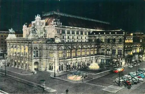 Postcard Austria Vienna the Opera House night view
