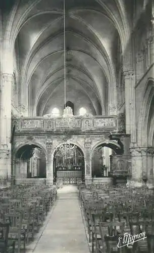 Postcard France Appoigny (Yonne) interieure de l'Eglise Collegiale Saint Pierre d'Appoigny
