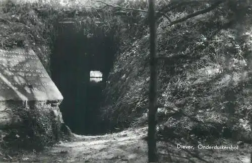 Postcard Netherlands Diever hiding hole