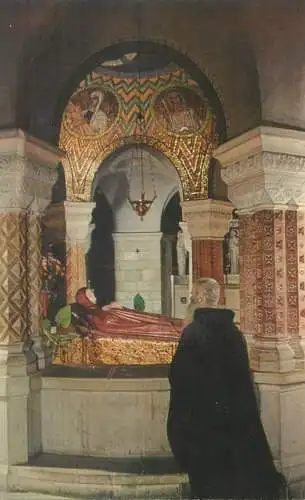 Postcard Israel Jerusalem Mount Zion Dormition Abbey view of the Crypt