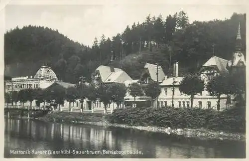 Postcard Czech Republic Kyselka Mattonis Kurort Giesshubl-Sauerbrunn Betriebsgebaude