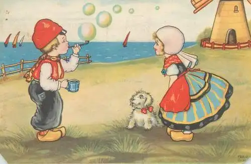 Margaret Boris children dutch types soap bubbles comic 1934