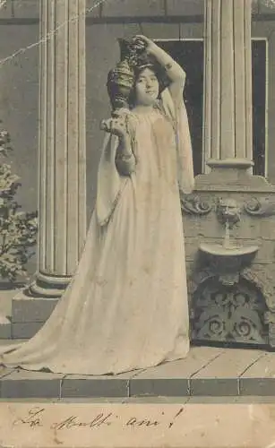 Postcard glamour elegance beautiful lady photo