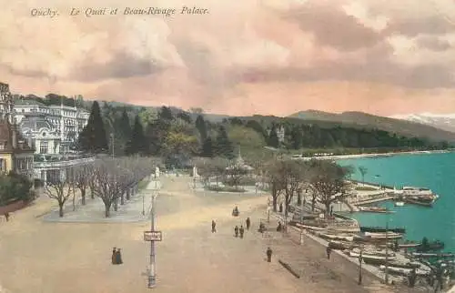 Postcard Switzerland Ouchy et Beau-Rivage Palace