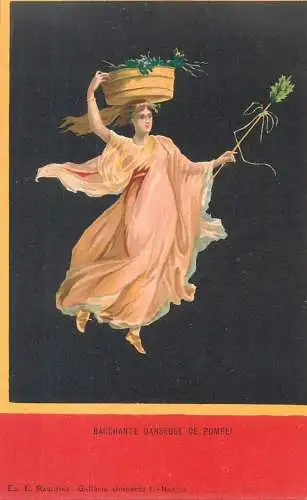 Postcard Italy Bacchante danseuse de Pompei
