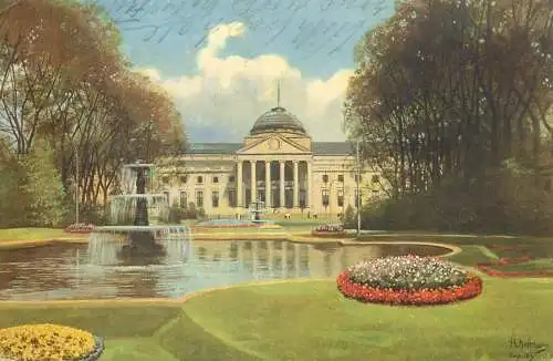 Postcard Germany Wiesbaden Das neue Kurhaus