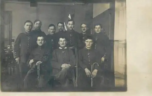 Military cadets uniforms group photo postcards World War I soldiers