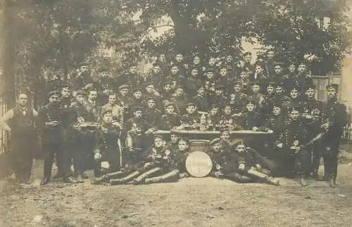ww1 carte foto regimental military group Feldzug 1914
