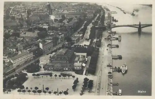 Mainz Flugzeugaunahme aerial view photo postcard