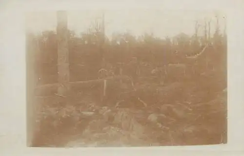 World War 1914-1918 french cemetery grenades bombed war field carte foto ww1