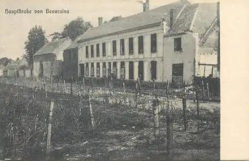 cpa France Beaurains Hauptstraße Feldpost ww1