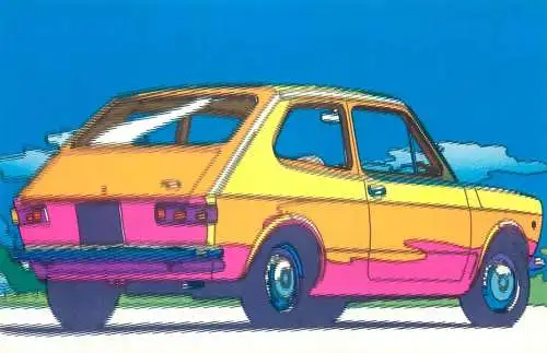 Fiat 127 postcard