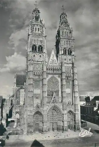 Post card France Tours Cathedrale St Gatien