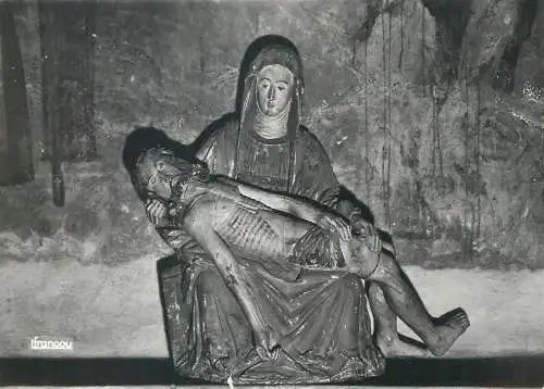 Postcard France Eglise de Vallouise Pieta XII siecle