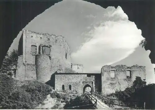 Post card Czech Republic Hrad Hukvaldy fortress ruins historical landmark